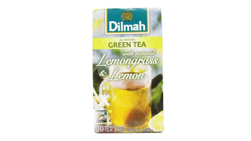 Dilmah Green Tea with Natural Lemongrass & Lemon 20 Pieces