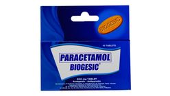 Biogesic Paracetamol 500mg 10 Tablets