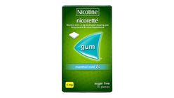 Nicorette Menthol Mint Gum (4mg) 15 Pieces