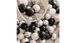 Black, White & Silver Balloon Set 35pcs