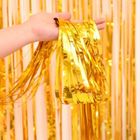 Metallic Gold Tassel Party Curtain 1 Piece