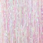Translucent Pink Tassel Party Curtain 1 Piece