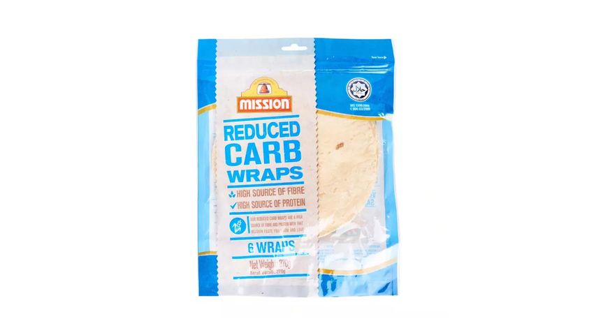 Mission Reduce Carb Tortilla Wrap 270g