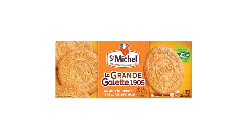 St Michel 9 Grandes Sea Salt Cookies 150g