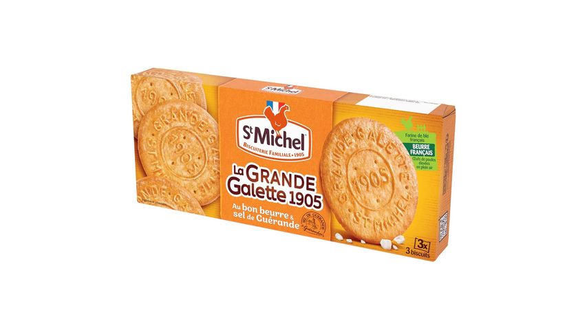 St Michel 9 Grandes Sea Salt Cookies 150g