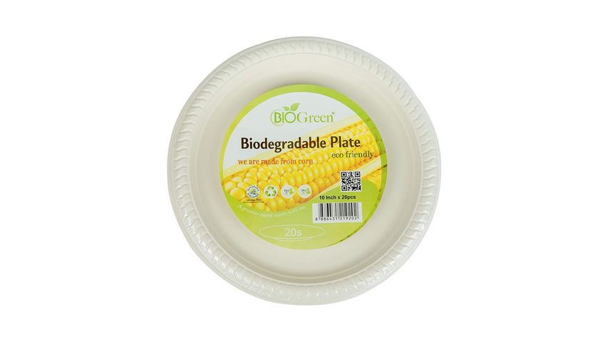 Biogreen Biodegradable 9" Plate 20s