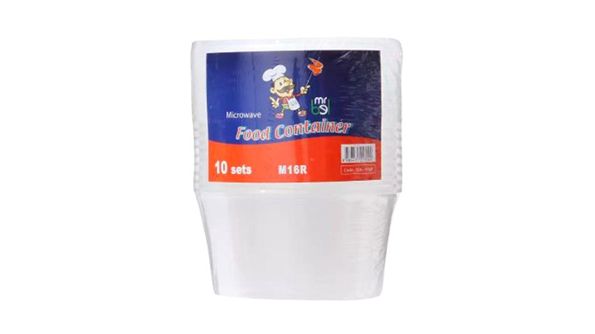 Mr Bel Round Food Container (M16R) 10s