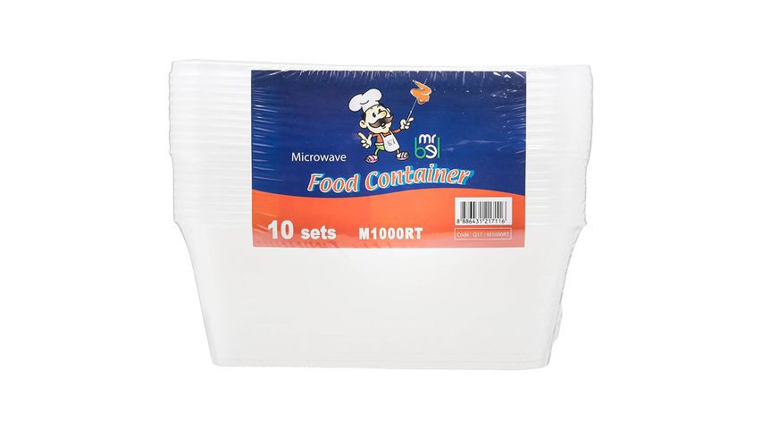 Mr Bel Rectangle Food Container (M1000RT) 10s