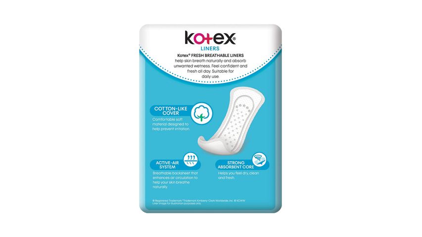 Kotex Fresh Liners Regular - Unscented 40s