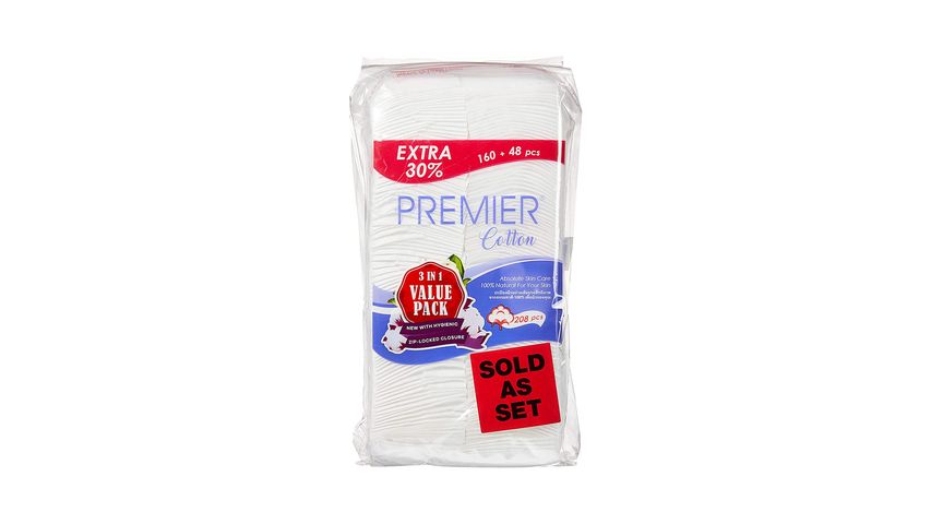 Premier Facial Cotton Value Pack 3 x 208s
