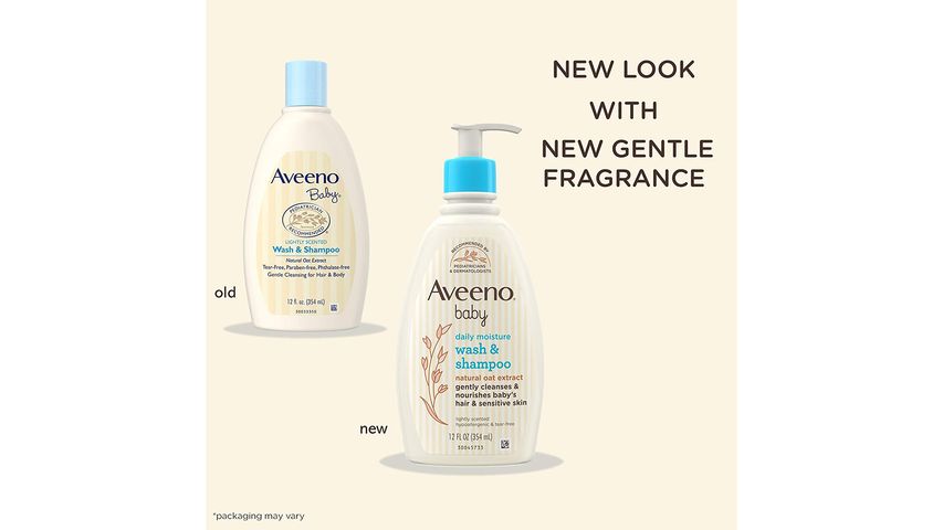 Aveeno Baby Daily Moisture Wash and Shampoo 354ml