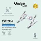 Gadget Mix Diginut SD-410 Laptop Stand with Cooling Fan Silver 1 Unit