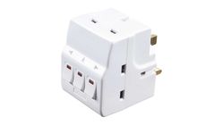 Masterplug MSWG3 Three Socket Switched Multi Adaptor with Power Neon Indicators Fused 1pc