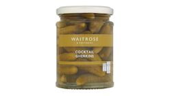 Waitrose Cocktail Gherkins with Malt Vinegar 290g