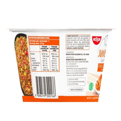 Nissin Jumbo Seafood Bowl Chilli Crab Flavour 121g