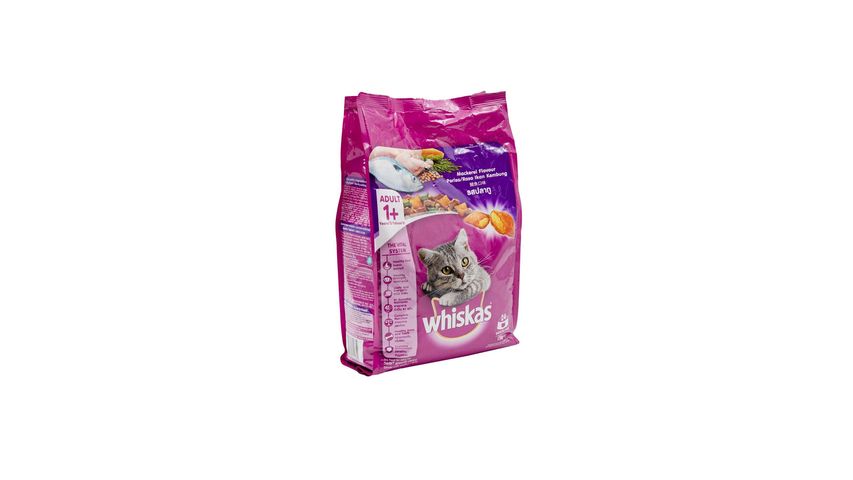 Whiskas Pockets Mackerel Flavour Dry Adult Cat Food 1.2kg