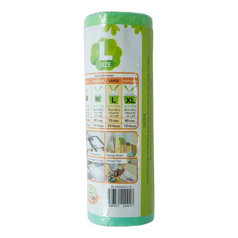 Biogreen Biodegradable Drawstring Garbage Bag / Trash Bag (L) 10pcs