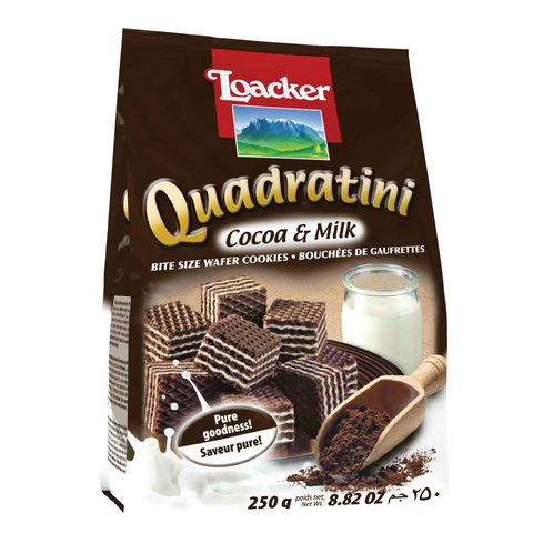 Loacker Quadratini Cocoa & Milk Wafer 250g