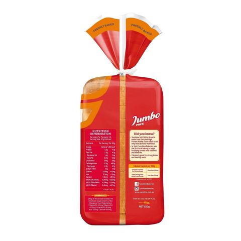 Sunshine Enriched Soft White Bread 550g
