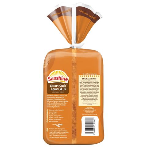 Sunshine Smart-Carb Low GI 37 Low Sugar Bread 360g