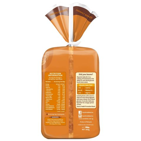 Sunshine Smart-Carb Low GI 37 Low Sugar Bread 360g