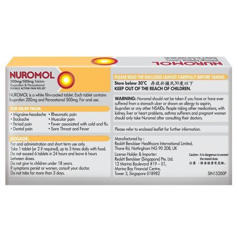 Nuromol Double Action Pain Relief Tablets 12s