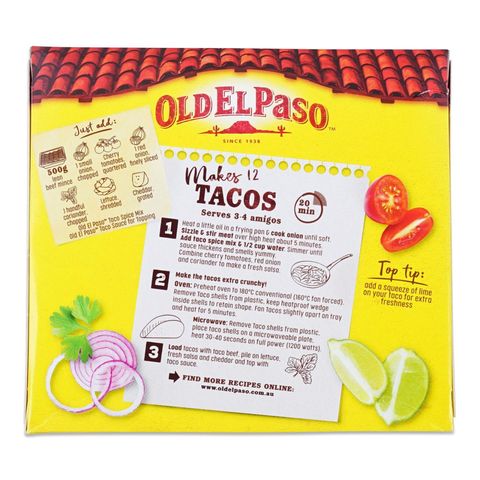 Old El Paso Taco Shells 156g