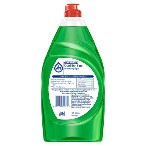 Joy Dishwashing Sparkling Lime Bottle 780ml