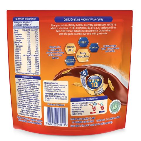 Ovaltine 3 In 1 Instant Malt Drink 20s x 30g