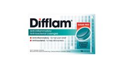 DIFFLAM Anti-Inflammatory Anti-bacterial Eucalyptus & Menthol Sugar Free 16 Lozenges
