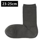 女棉混足口寬  鬆舒適直角襪棕色23~25cm #4550344721445