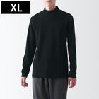 男棉混羊毛保暖半高領長袖T恤黑色XL #4550583067229
