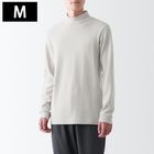 男棉混羊毛保暖半高領長袖T恤米黃M #4550583072964