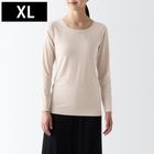 女棉混保暖圓領長袖T恤淡粉XL #4550583132262