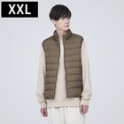 男輕量羽絨抗靜電內裏立領背心摩卡棕XXL #4550583146887