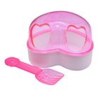 倉鼠用愛心浴室(附鏟)15*8.3*7cm 粉