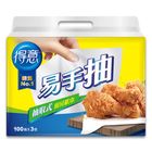 得意易手抽抽取式廚房紙巾 3 x 100 抽 @12#4710104028355