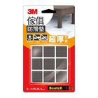 3M傢俱防滑墊方形 25mm 黑色 | 9 入 #4710367442554