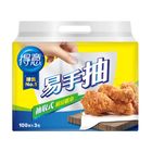 得意 易手抽抽取式廚房紙巾100抽 | 3 包 #4710104028355