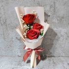 3合1紅色香皂花束粉色包裝 尺寸30公分X12公分
