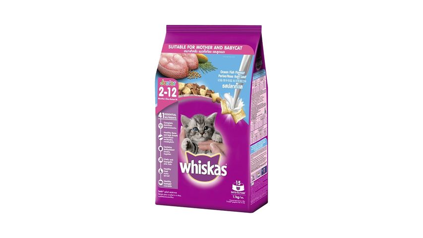 Whiskas Cat Food Dry Junior Ocean Fish 1.1kg