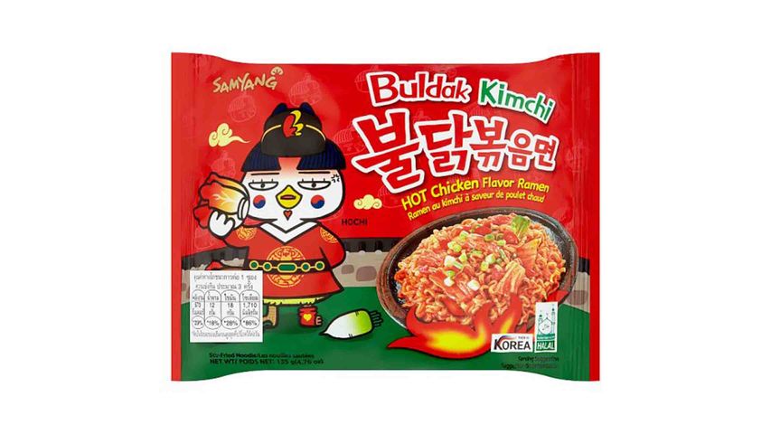 Samyang Buldak Kimchi Hot Chicken Ramen, 135g
