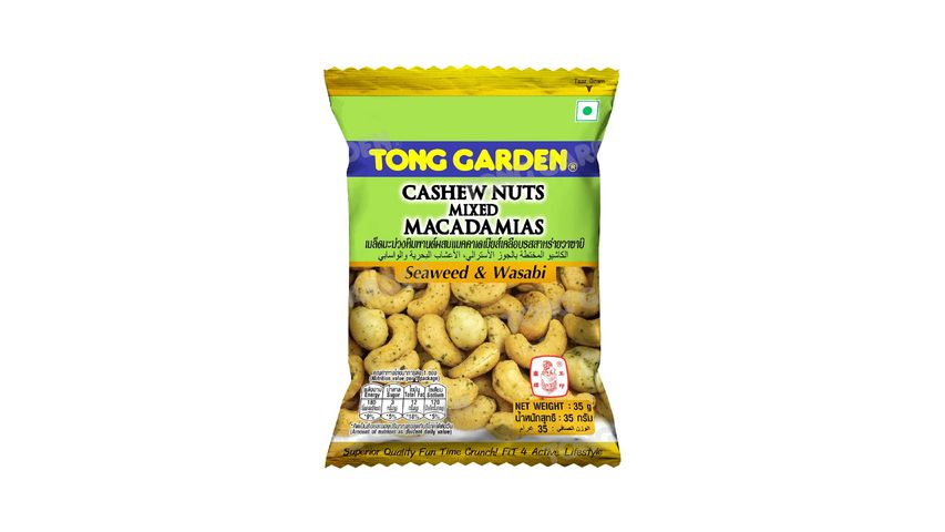 Tong Garden Cashew Nuts Mixed Macadamias Seaweed & Wasabi 35g