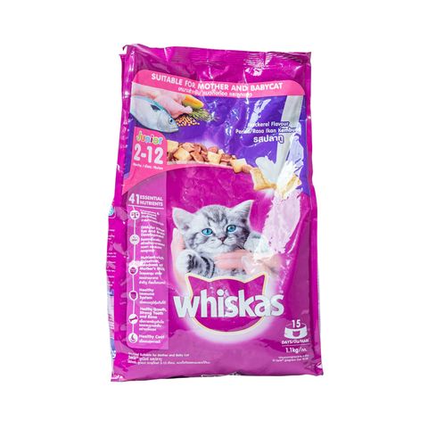 Whiskas Cat Food Dry Junior Mackerel 1.1kg