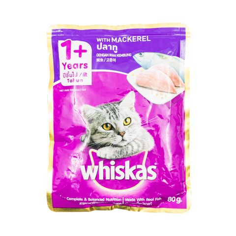 Whiskas Mackerel Pouch Wet Food 80g