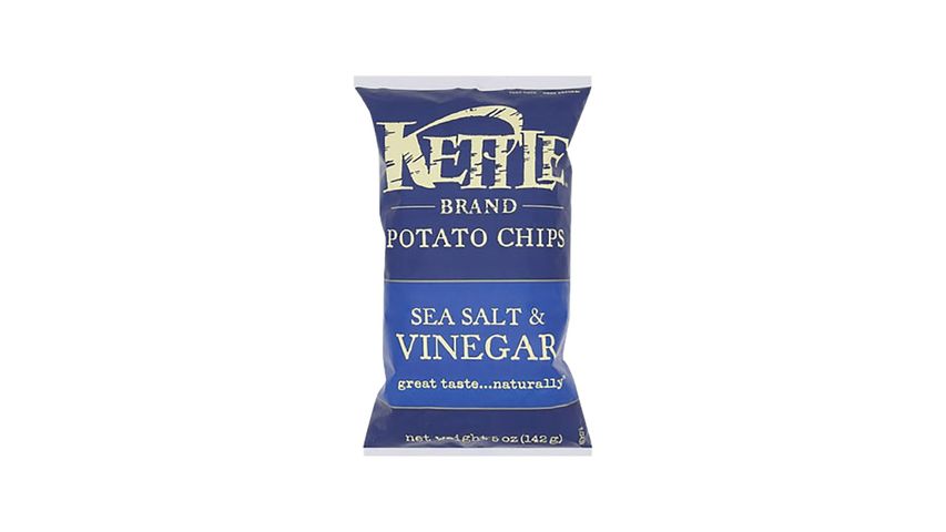Kettle Sea Salt and Vinegar Potato Chips 142g