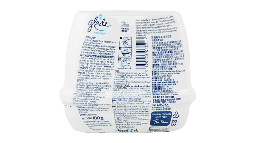 Glade Scented Gel Lemon, 180g