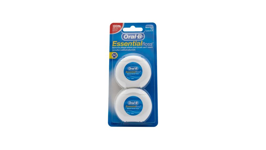 Oral-B Essential Waxed Dental Floss 2 x 50m