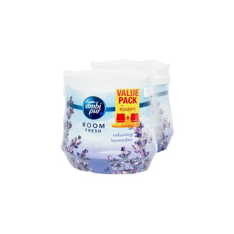 Ambi Pur Relaxing Lavender Scented Room Fresh Gel 2 x 180g