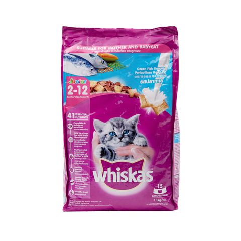 Whiskas Cat Food Dry Junior Ocean Fish 1.1kg